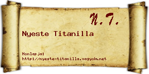 Nyeste Titanilla névjegykártya